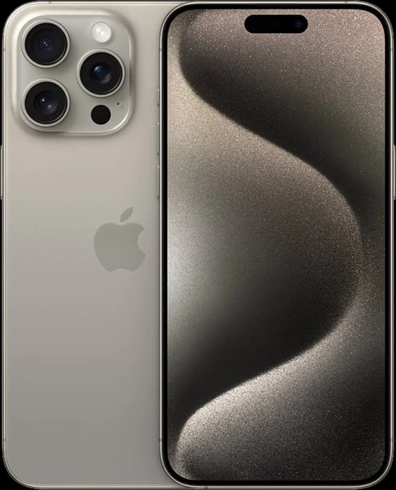 iPhone 15 Pro Max, frente e verso